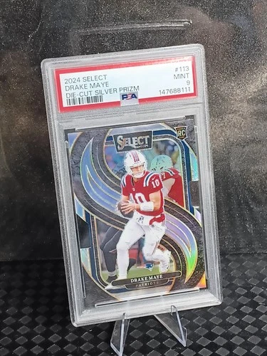 2024 PANINI SELECT DIE-CUT SILVER PRIZM #113 DRAKE MAYE ROOKIE RC PSA 9