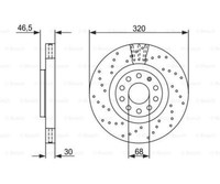 2X Bosch Brake Disc 0 986 479 258