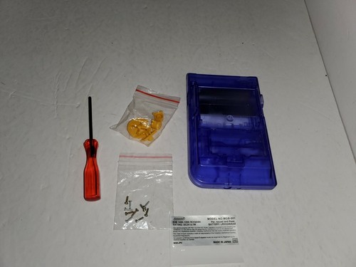 Clear Purple Full Housing Case Shell for Gameboy Pocket Buttons& Glass Screen R9 - Picture 2 of 2