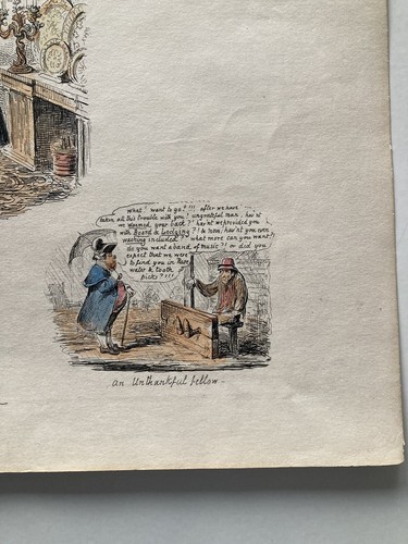 George Cruikshank Hand Colored Etching Print Chief And State Caricature 1829 - Picture 7 of 15