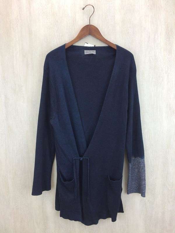 Y's Yohji Yamamoto Cardigan Size 3 Navy Linen Men's Made in Japan Free Shipping Y's Yohji Yamamoto Cardigan Size 3 Navy Linen Men's Made in Japan Free Shipping