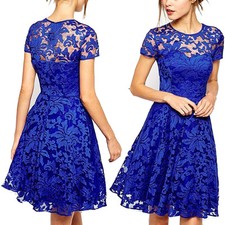 Hot Women Lace Short Dress Prom Evening Party Cocktail Bridesmaid Wedding US