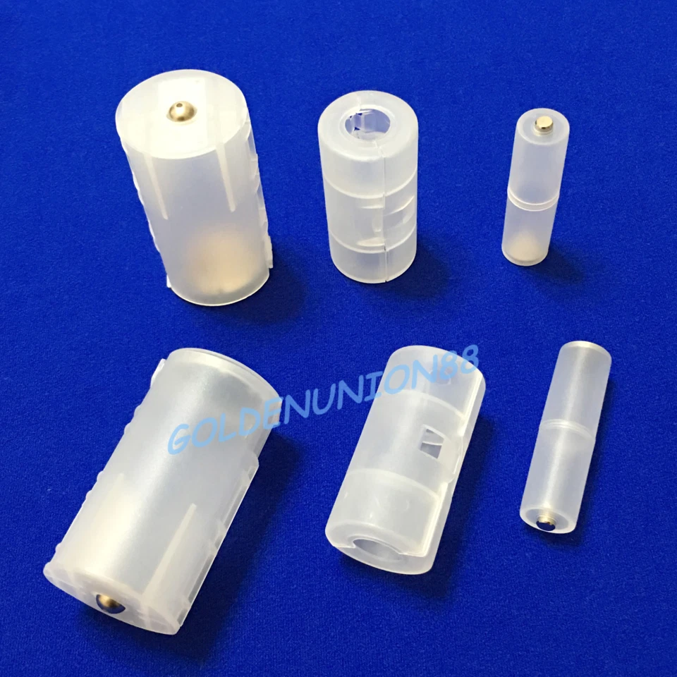 AA a D C, AAA a AA tamaño convertidor de batería adaptador soporte interruptor estuche de plástico - Imagen 2 de 4