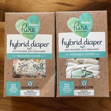 Pampers Pure Hybrid Reusable Cloth Diaper Cover One Size Jungle Floral 0-30 Mos