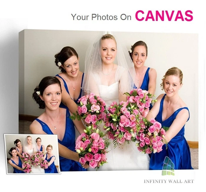 Personalised Photo on Canvas Art Print Framed A0 A1 A2 A3 A4 A5 Ready to Hang. - Image 3 of 4