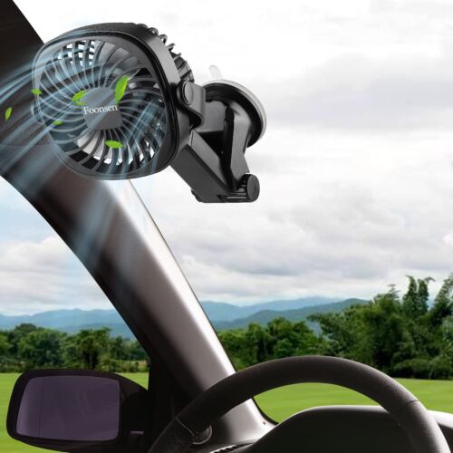Rechargeable USB Stroller Fan, Portable Car Fan, Car Seat Fan, Desk Fan, Flex...