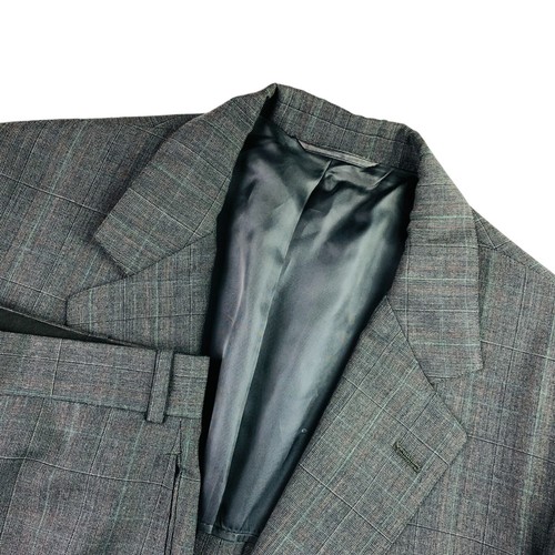 VTG Paul Stuart Men's 100% Wool 2-Button Suit Gray Plaid • 42R | 36x28