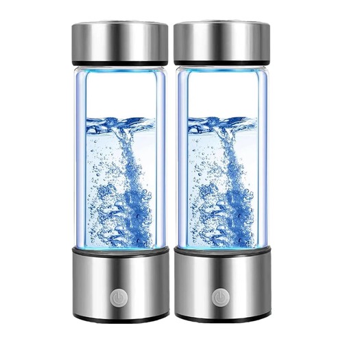 2 Pack Portable Hydrogen Rich Generator Water Cup Alkaline Ionizer Maker Bottle