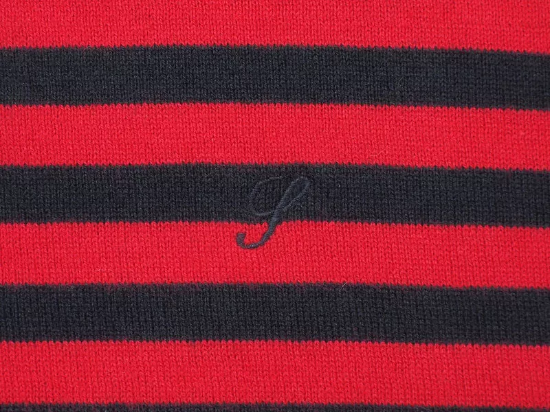 Supreme Striped Knit Polo Red Black Size Medium SS18 Collared