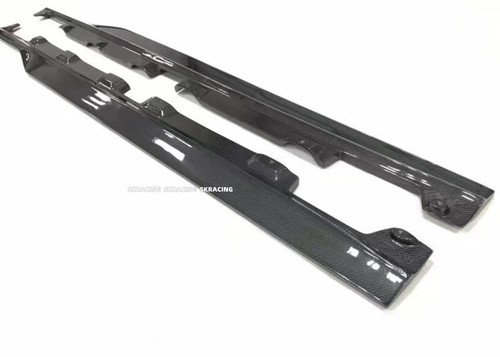 Fits Mercedes Benz GTS GT Real Carbon Fiber SideSkirts Side Step Extension - Picture 3 of 16
