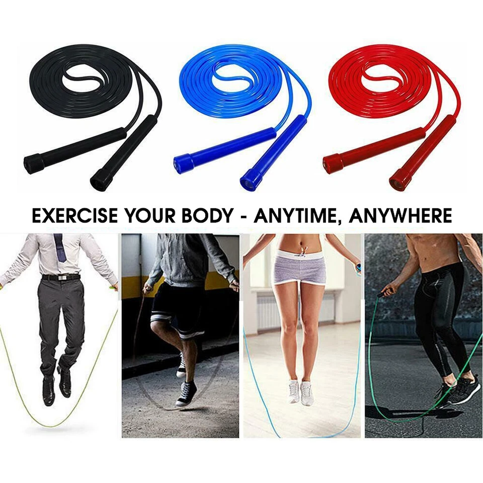 2 x Skipping Rope Wooden Handle Jumping Speed Gym Activity Kids Adults Fitness - Image 4 of 4