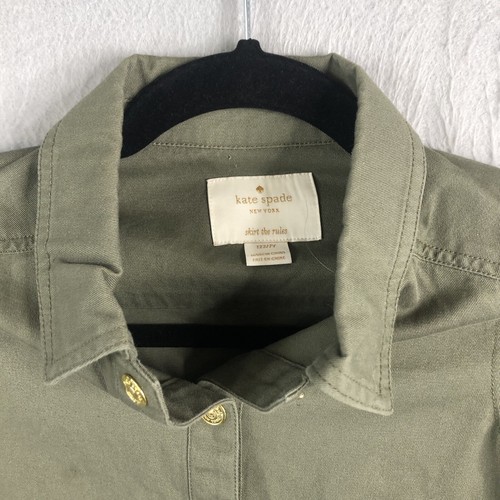 Kate Spade Jacket Girls 7Y Years Olive Green Ruffle Hem Boho Casual School - Picture 5 of 18