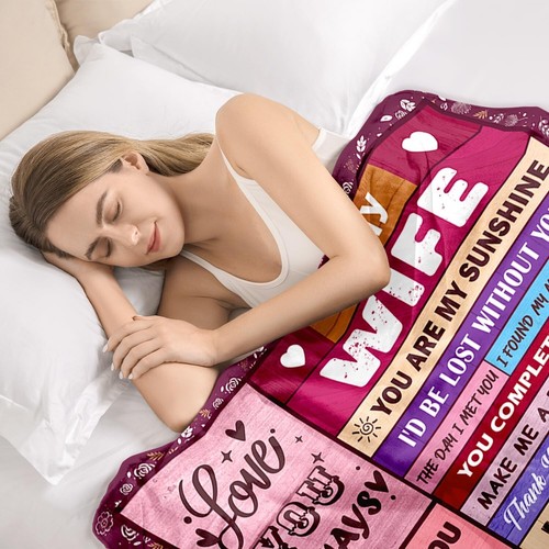 Gifts for Wife TO MY WIFE Blanket Wife Birthday Gift Ideas Wife Gifts from Husba - Picture 7 of 7