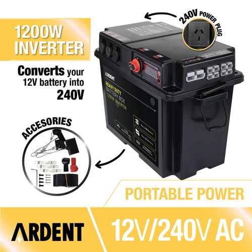 Giant 170AH Lithium Deep Cycle Battery and 1200W Inverter 12V/240V Battery Box - Picture 6 of 7