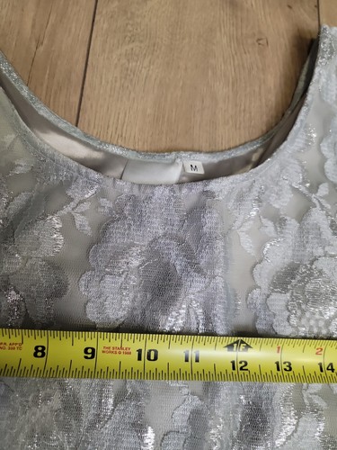 Vintage French Collizioni Silver Lace Disco Party Suit 3pcs/Size M/Oversize - Picture 15 of 18