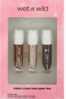 Wet N Wild Liquid Catsuit High Shine Lip Color Trio Holiday Gift Set Edition NIB