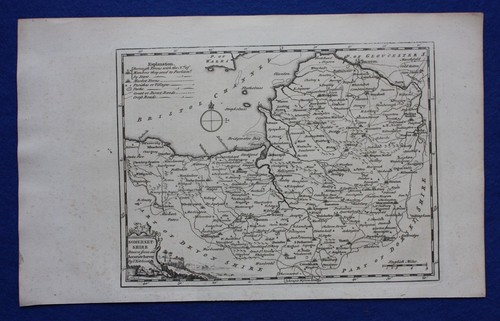 Original antique map ENGLAND, SOMERSETSHIRE, SOMERSET, Thomas Kitchin, 1769 - Picture 2 of 2