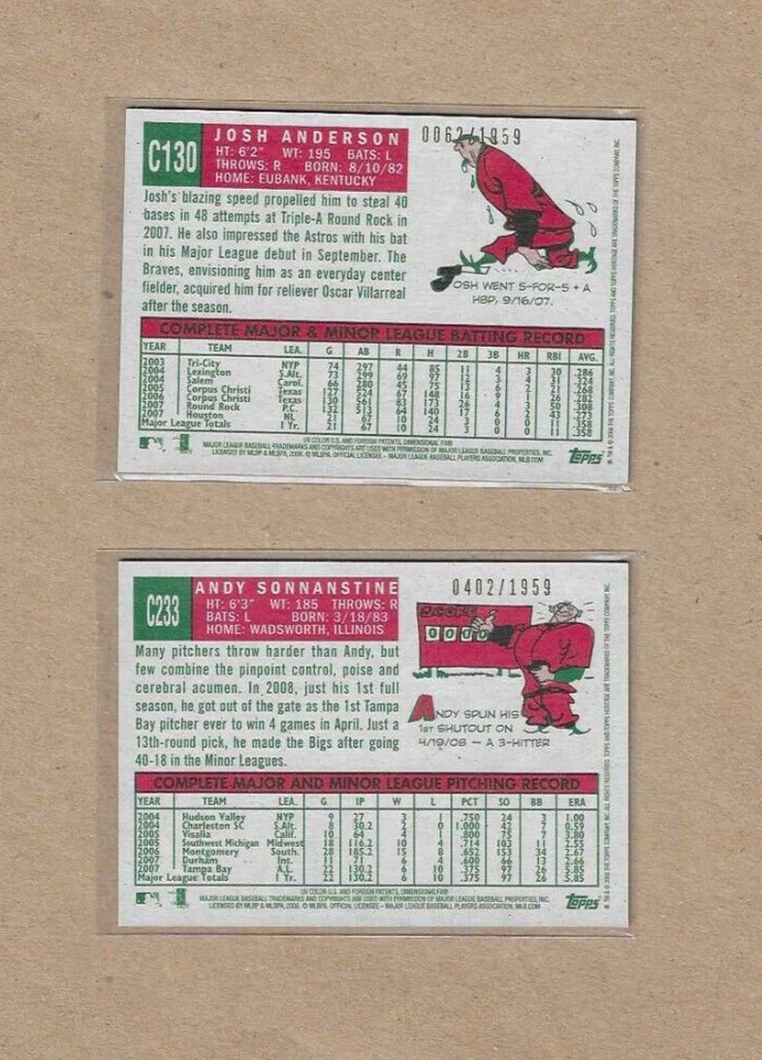 2008 Topps Heritage chrome baseball cards #'d to 1959 You Pick free shipping - Image 3 of 3