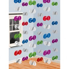 60. Geburtstag Party Strings bunt Raum Deko Dekoration