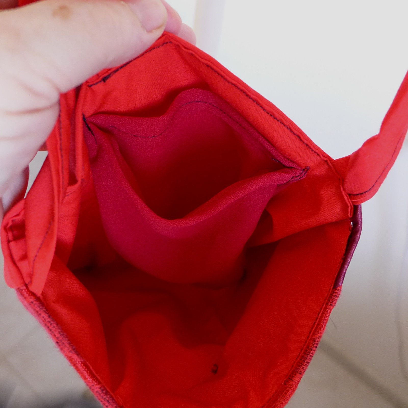 Red - Handmade Quilted Utility Pouch 50