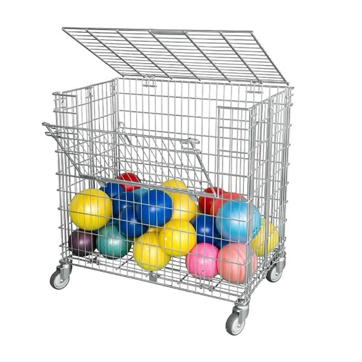 Verzinkter Gitterwagen-Sammelbehälter 100kg – 700x700x900 Mm, 3 Lenkrollen Für Lager & Verkauf