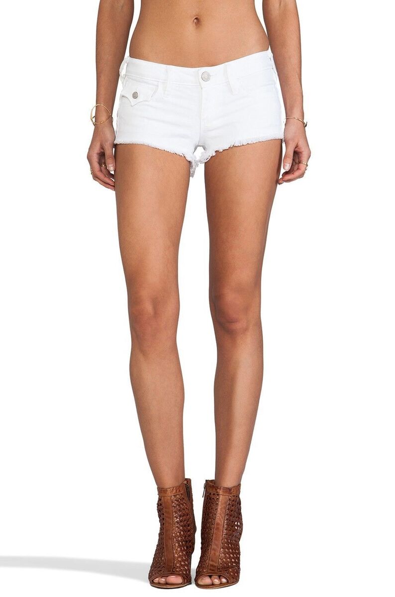 True Religion Jeans Joey Low Rise Cut Off Shorts Optic White True Religion Jeans Joey Low Rise Cut Off Shorts Optic White