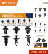 Versatile 200 PCS Auto Body Retainer Clips Kit - Six Sizes for Multiple Vehicles