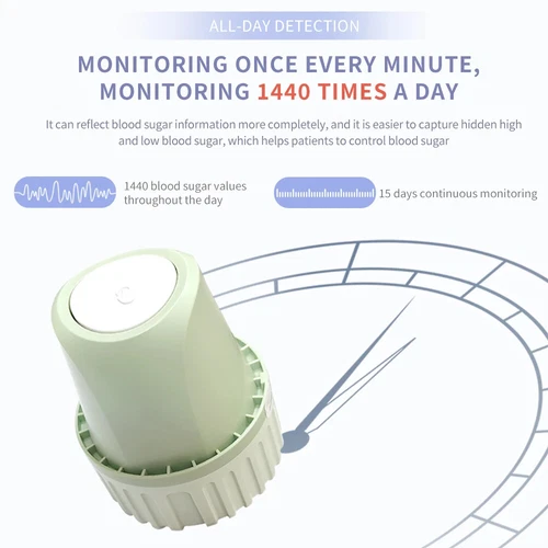 Sensor de glucosa en sangre para diabetes medidor de glucosa en sangre en el hogar monitor de 24 horas en tiempo real - Imagen 5 de 5