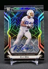 K.J. Hill 2020 Panini Obsidian Rookie Etch Refractor Auto SN# 92/150  Chargers