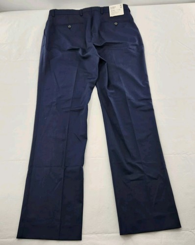 Goodfellow Mens 33x32 Standard Fit Navy Wool Blend Suit Pants - 第 4/7 張圖片