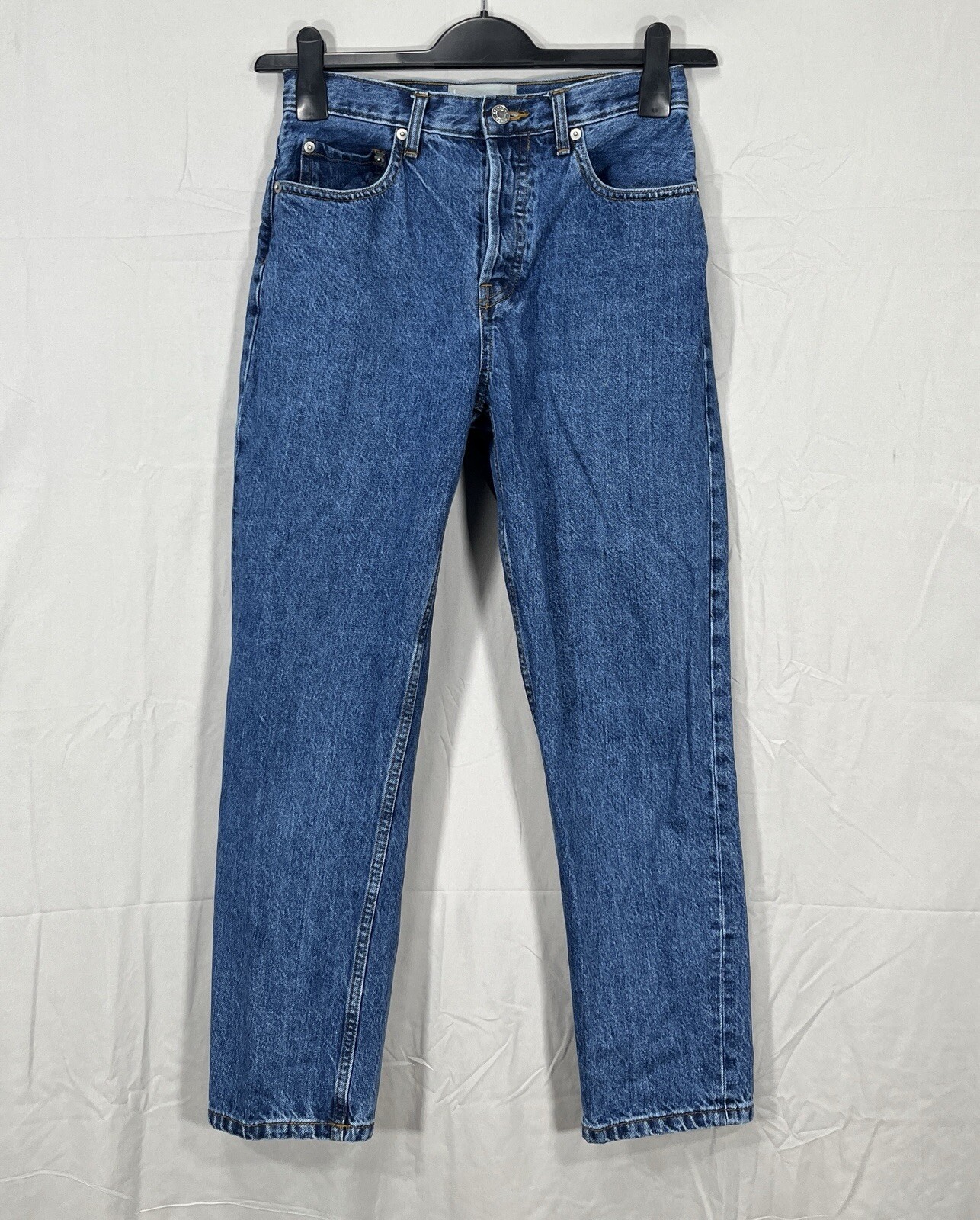 EVERLANE 90's Cheeky BLUE Denim HIGH-RISE 5-Pocket WOMEN'S Ankle Jeans Sz 26