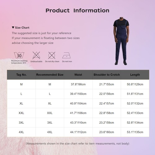 Men Streetwear Cargo Pants Pocket Jumpsuit Tracksuit Overalls Romper Trouser - Picture 5 of 51