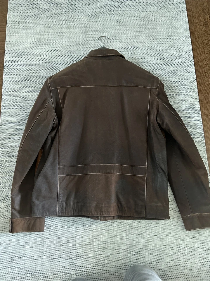 Brand New La Matta Brown Leather Jacket EU 54 (US L) — Retail Price Of $995 - Image 4 of 4