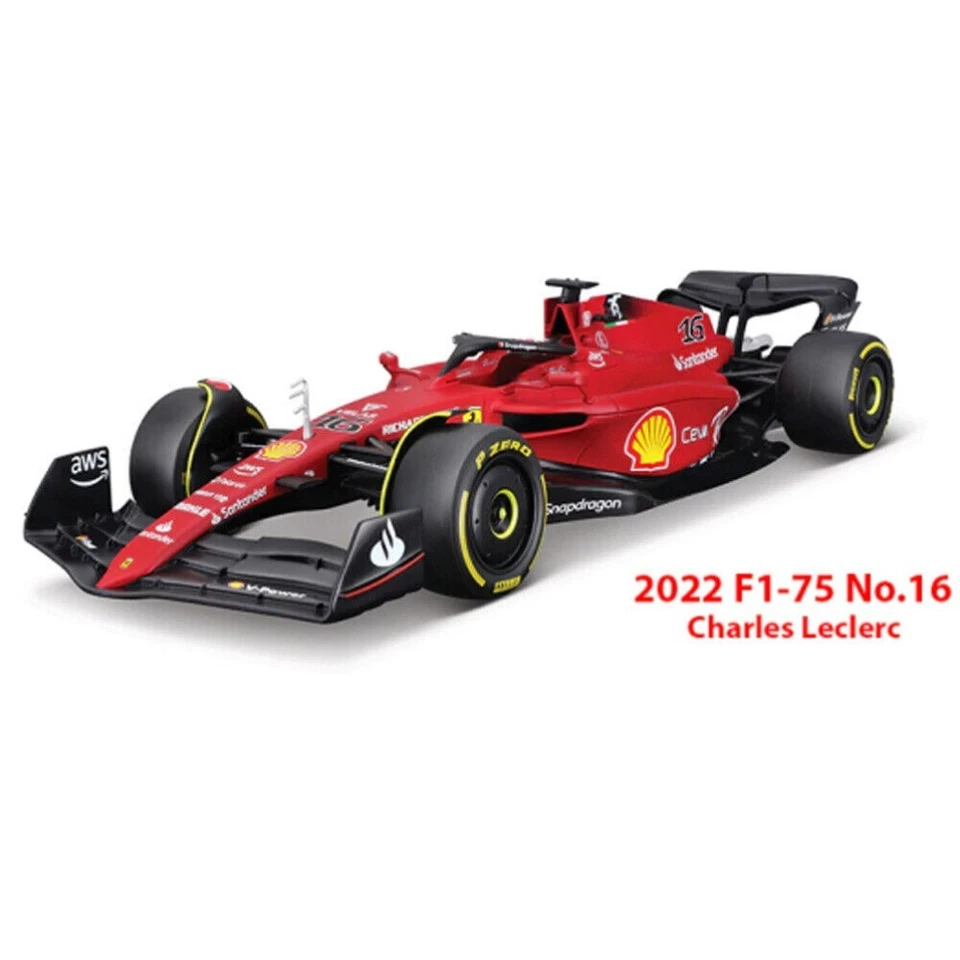Coche modelo Ferrari F1-75 F1 2022 Bburago 1:43 #16 Charles Leclerc modelo coche Foto 3 de 4