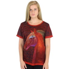 Laurel Burch Tee Shirt Red Mare