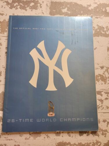 The Official 2001 New York Yankees Team Yearbook EUC Derek Jeter Rare Vintage - Afbeelding 1 van 3