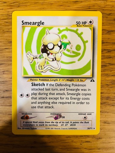 Smeargle (30/75) Rare Neo Discovery Set Pokemon Card! FREE P&P! - Picture 4 of 28