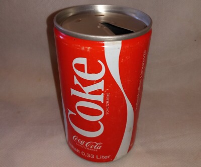 Rare Vintage German Steel Coca Cola Coke Can 1970's Old Pull Tab