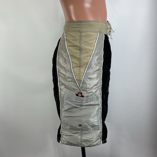 Vintage SIDEOUT BADEHOSE Boardshorts HERREN 36 Y2K 2000er glänzend irisierend Nylon - Bild 6 von 10
