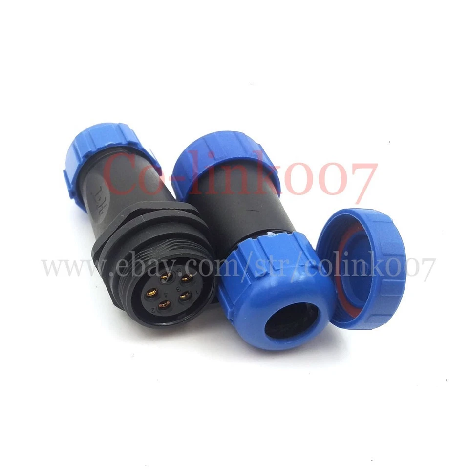 5pin Welding Free Connector,SP21 Waterproof Screw Crimp Connector Cable to Cable - Image 4 of 4