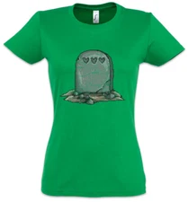 Pixel Tombstone Hearts Women T-Shirt Retro 16 Bit Graveyard Zombie Zombies Gamer