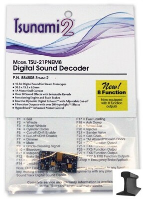 Soundtraxx 884808 Tsunami 2 TSU-21PNEM8 21 Pin Sound Decoder Steam-2 ~8 Function