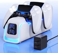 PS5 DualSense Controller Charging Dock RGB Light Station