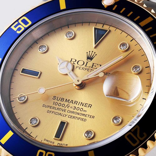 ROLEX SUBMARINER DATE 8P DIAMOND 3P SAPPHIRE 16613SG A 373905 - Picture 5 of 8