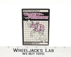 Rampage Action Figure Instruction Manual Booklet 1986 Hasbro G1 Transformers