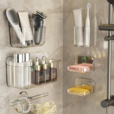 6-Pack Clear Acrylic Shower Caddy, Large Capacity Rustproof Bathroom Organizer