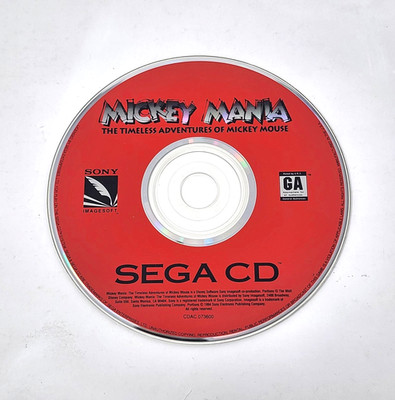 Mickey Mania: The Timeless Adventures Of Mickey (Sega CD) Disc ONLY