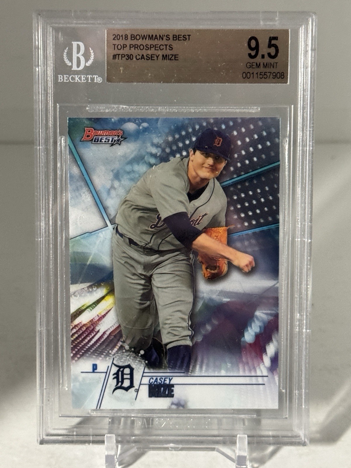 2018 Bowman Draft Chrome Casey Mize BDC-1 - BGS 9.5 SHIPS SAME DAY