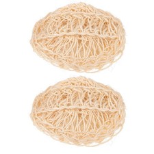 Boules de bain en Sisal ovales, 2 pièces, blocs de nettoyage de la peau (Beige)