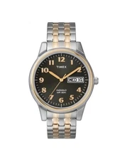 Timex Men's T26481 Charles Street Two-Tone Expansion Band 35mm Classic 2024stock